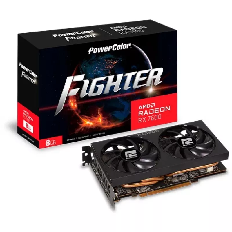 PowerColor Fighter Radeon RX 7600 8GB GDDR6 Graphics Card