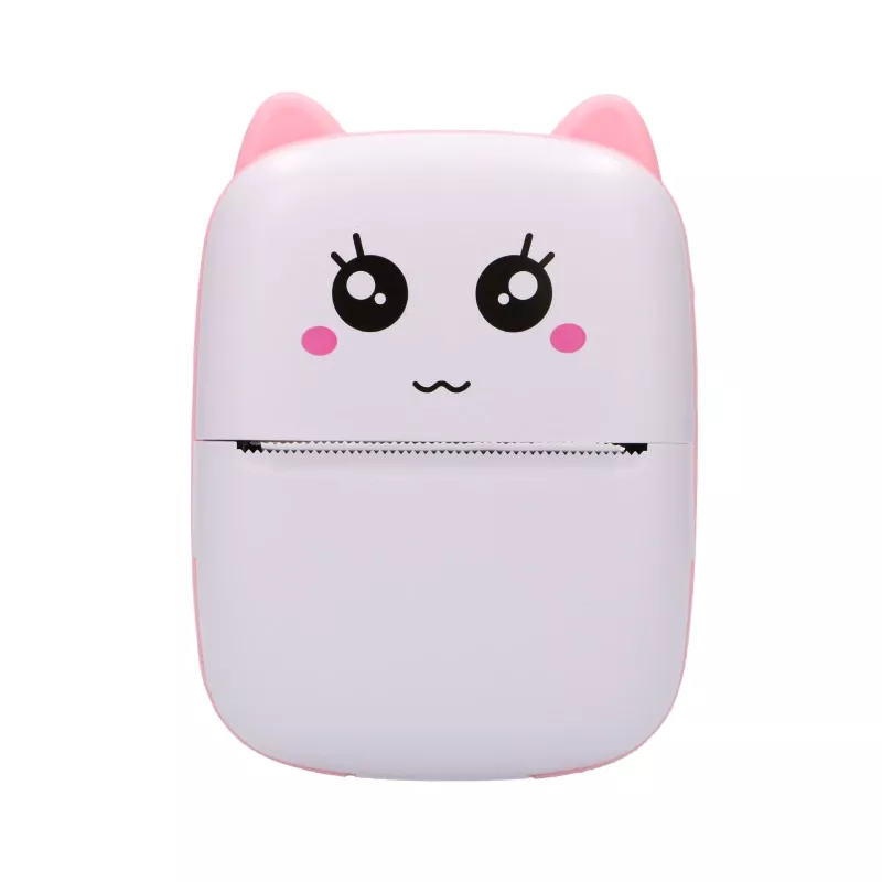 Thermal Receipt Printer Extralink EPP-001 with 5 Rolls of Self-Adhesive Thermal Paper, Pink