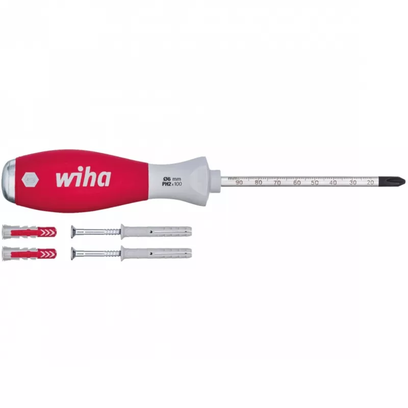 Wiha SoftFinish Dowel Punch Set, 6 mm, with 4 dowels