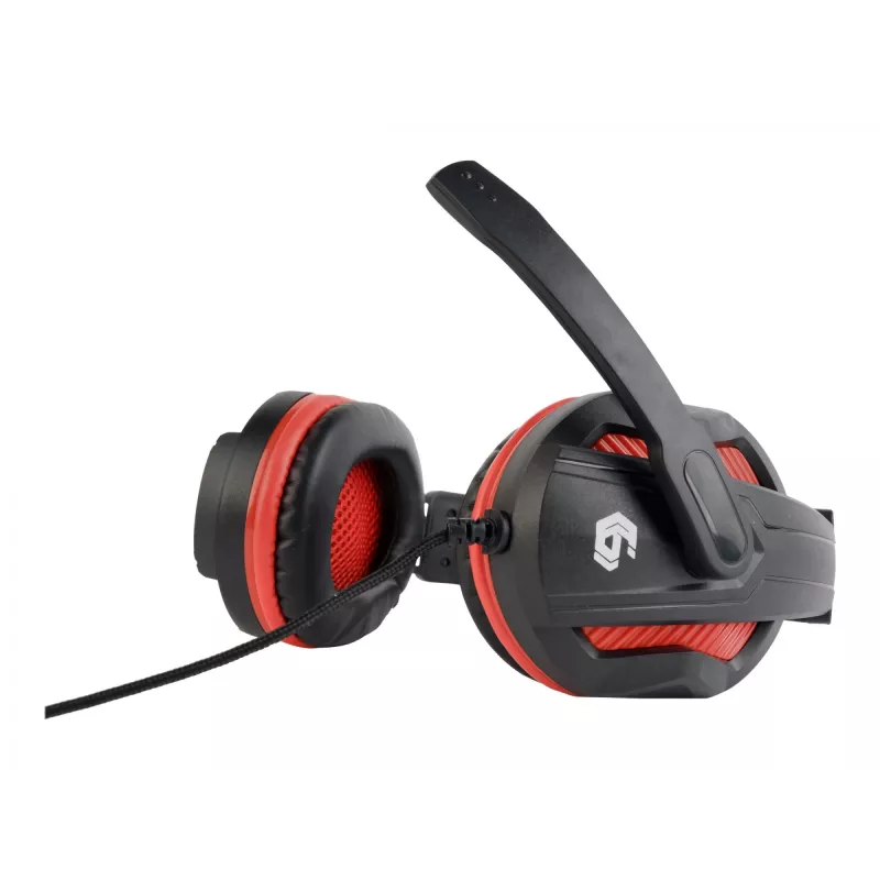 Wired gaming headset GEMBIRD GHS-03 — 20–20000 Hz, 2 m cable, 250 g, black/red