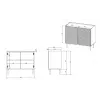 2D chest of drawers ONDA 98x45xH85 green