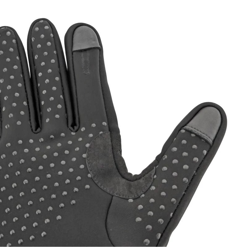 Gloves Glovii GLWM polyester, touchscreen, windproof, weatherproof, padded palm, anti-slip, heating function, S-M, black