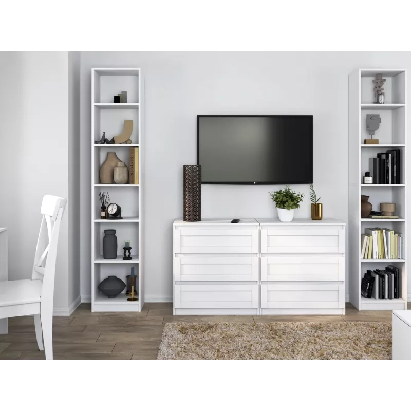 top e shop W40 PAFOS BIA display cabinet — white particle board, 290×400×2000 mm