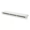 DIGITUS DN-91624S 24-Port Cat6 Shielded Patch Panel, 1U 19 inch Rack Mount, Black