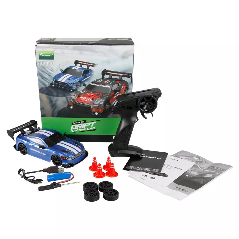 Drift RC Car Amewi 21111, Electric 1:24, Li-Ion 500 mAh, for ages 8+