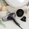 Hair dryer Remington D3190S — 2200 W, ionic, 3 heat levels, 2 speeds, cool shot, diffuser & concentrator (Silver/Black)