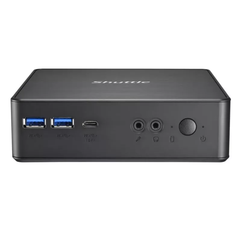Shuttle XPC Nano PC NC40U, Intel Celeron 7305U, 1x HDMI, 1x DP,1xUSB-C/DP, 6x USB3.2, 1x 2.5 inch bay, 2x M.2, 1x LAN, RAID, 24/7 permanent operation, incl. VESA & Stand