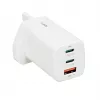 iBOX C-65 White, GaN 65W universal charger UK plug