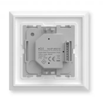 Glass wall thermostat Homematic IP model 161458A0 — digital, white, 230 V, IP20