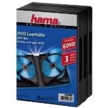 Hama DVD Box 6, Black, Pack - 3 pieces 6 discs