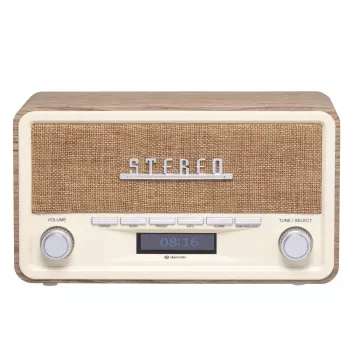 Denver DAB-18LW DAB+/FM Retro Radio, Bluetooth, Light Wood