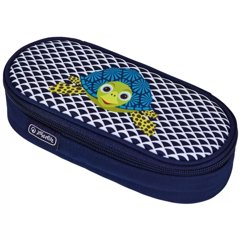 Soft pencil case Herlitz 50038435 Polyester Blue Width 215 mm Depth 95 mm Height 60 mm