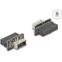 DeLOCK 67238 cable gender changer 20-pin USB USB Type-E Black Stainless steel