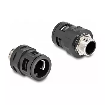 Conduit coupling DeLOCK 60454 M20 brass external thread black