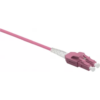 Network Cable Helos LWL Patch Cable Uniboot LC/LC Duplex 50/125µm OM4 0.50m Black