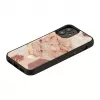 Protective case iKins for Apple iPhone 12 mini — pink marble pattern, slim fit