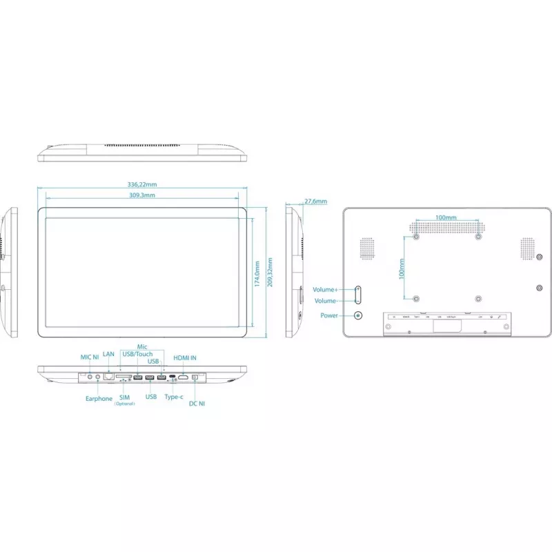 Tablet ALLNET Rocket 140-B-LTE 14 inch LTE Android 12 RK3588