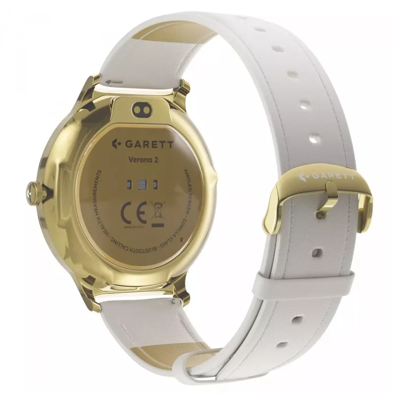 Smartwatch Garett Verona 2 Gold Steel with Bluetooth and Heart Rate Monitor