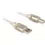 USB Cable DeLOCK 0.5m A-B Grey 82057