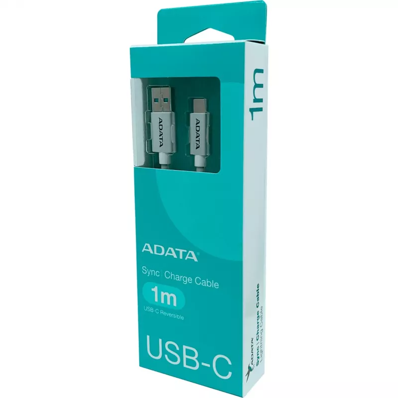 ADATA USB-C - USB 3.0, 1m USB cable USB 3.2 Gen 1 (3.1 Gen 1) USB C USB A White