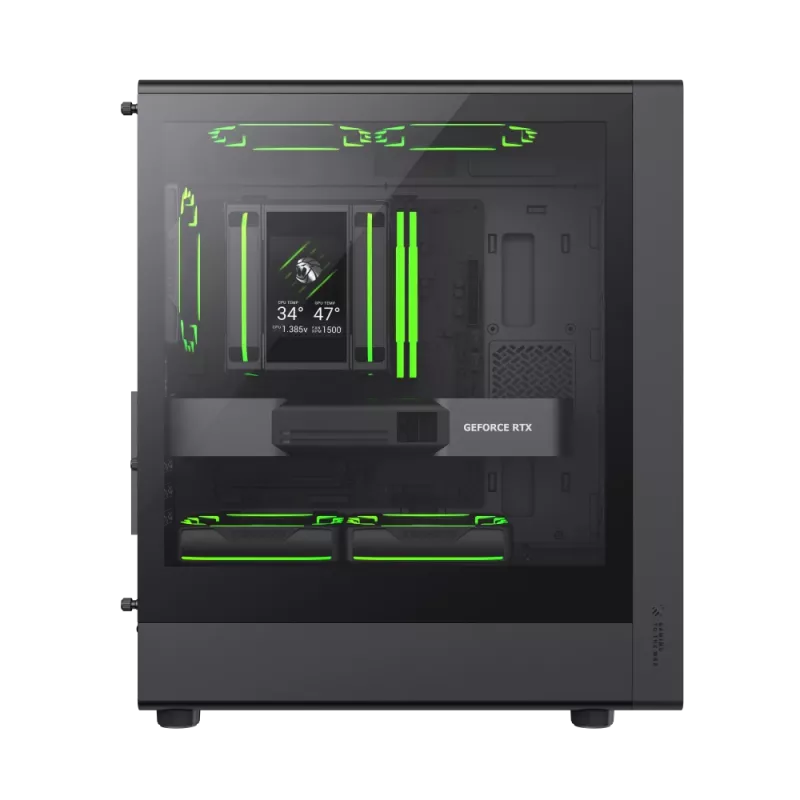 Gamemax Case | AERIS 330 MB | Black | Mini Tower | Power supply included No