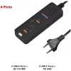 CANYON charger H-10 PD 20W QC 3.0 18W 2USB-A 2USB-C Desk Black