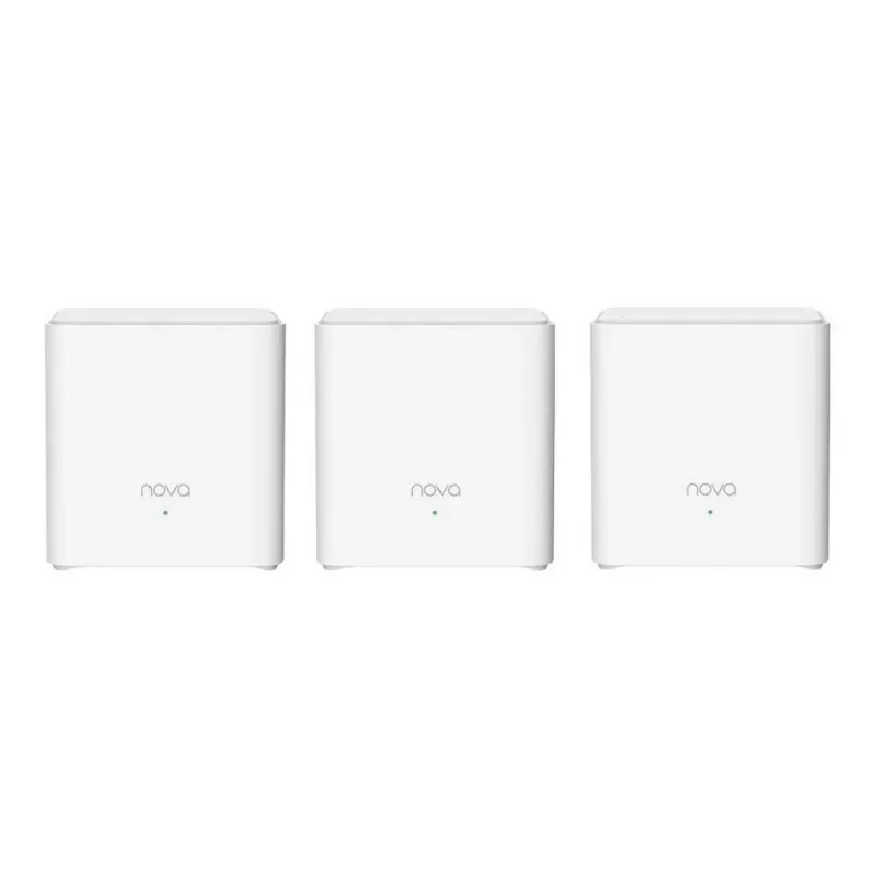 Mesh Wi‑Fi system TENDA EX3-3, 3-pack, Dual-band 2.4/5 GHz, Wi‑Fi 6, up to 1201+300 Mbps, 2 internal antennas, WPA3