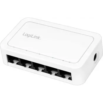 LogiLink network switch 5 x RJ45 ports Gigabit plastic housing white