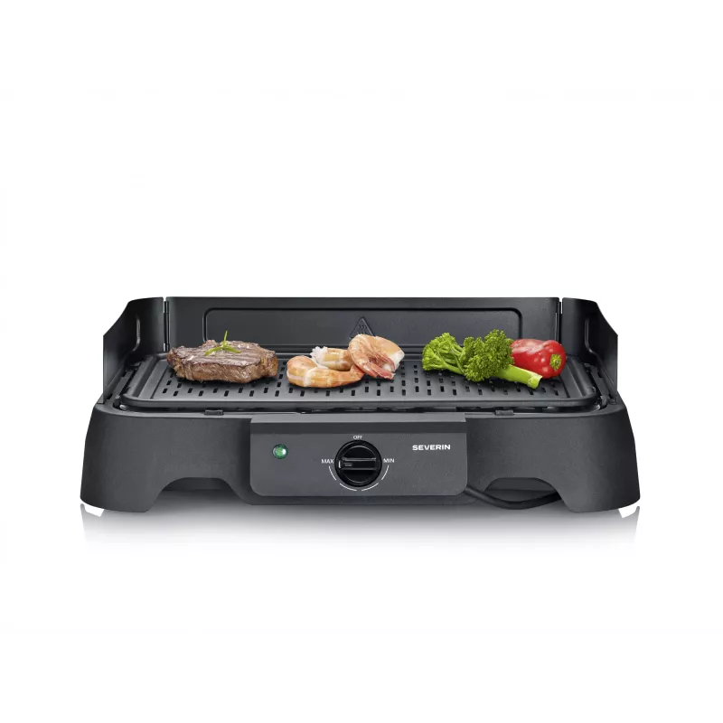 Tabletop electric grill SEVERIN PG 8595 — 2000 W, rectangular grid, black