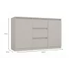 CHEST OF DRAWERS WITH 2 DOORS AND 3 DRAWERS, CASHMERE COLOUR