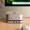 Satechi laptop dock/port replicator ST-GNMMES — wired USB 3.2 Gen 2 Type-C hub, USB-A & SD, Silver