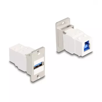 DeLOCK Panel Mount Keystone Module USB 5 Gbps Type-A female to Type-B female