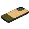 Phone case man and wood for iPhone 12 mini — bamboo forest black