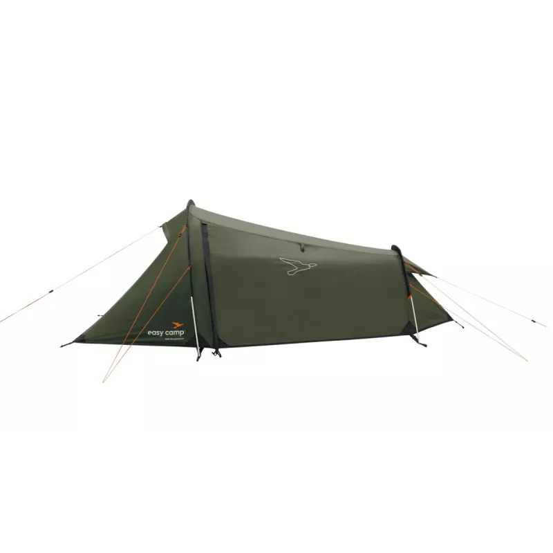 Tunnel tent easy camp Sarek 1 (dark green/orange, 2025) — single-person, tunnel design