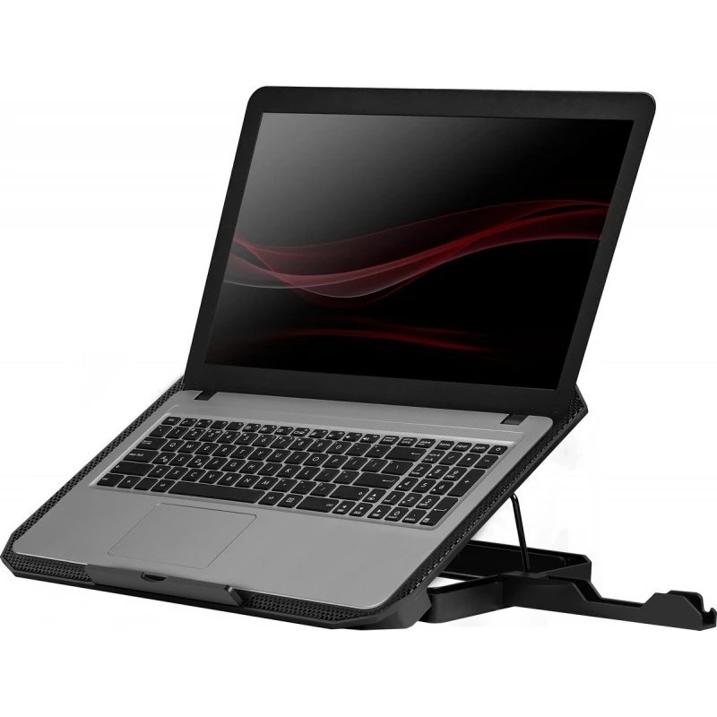 Notebook cooling pad DEFENDER NS-510 with 2 fans, 2×USB ports and RGB lighting