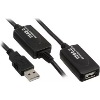 USB Cable Kindermann 5771000110 USB 2.0 10 m Black