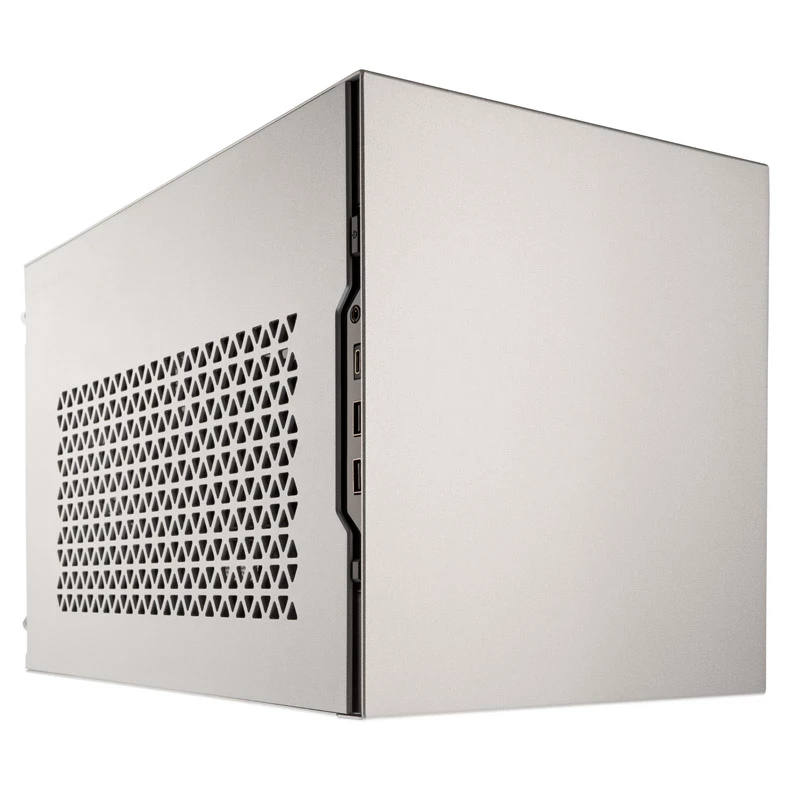 Mini-ITX case SILVERSTONE SST-SG15S, silver aluminum compact chassis