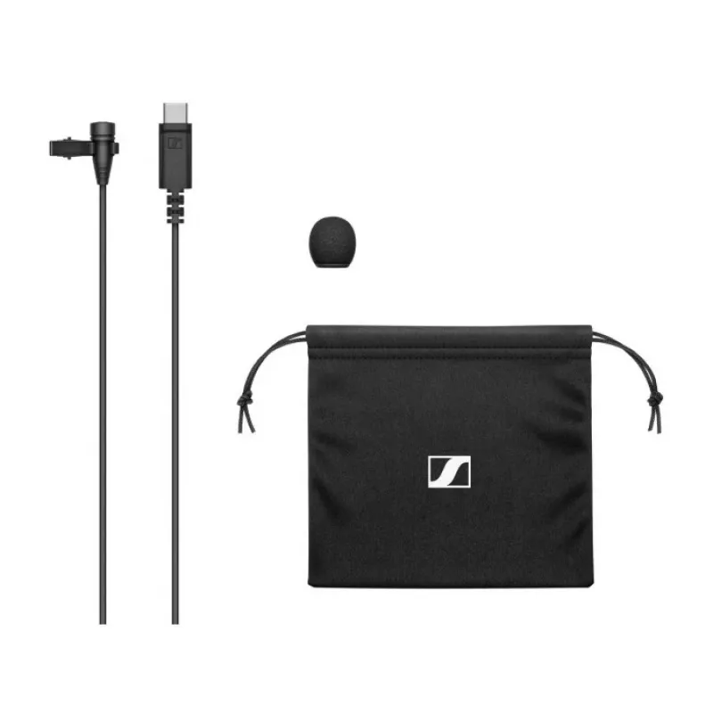 Lavalier microphone Sennheiser XS LAV USB-C, omnidirectional condenser, USB-C wired, 2 m cable, 16-bit, 70–18 kHz