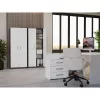 OLIV 2D CLOSED SHELVING UNIT, ANTHRACITE/WHITE SET
