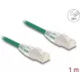 Network Cable DeLOCK RJ45 Cat.6A plug to plug U/FTP Slim 1m Green