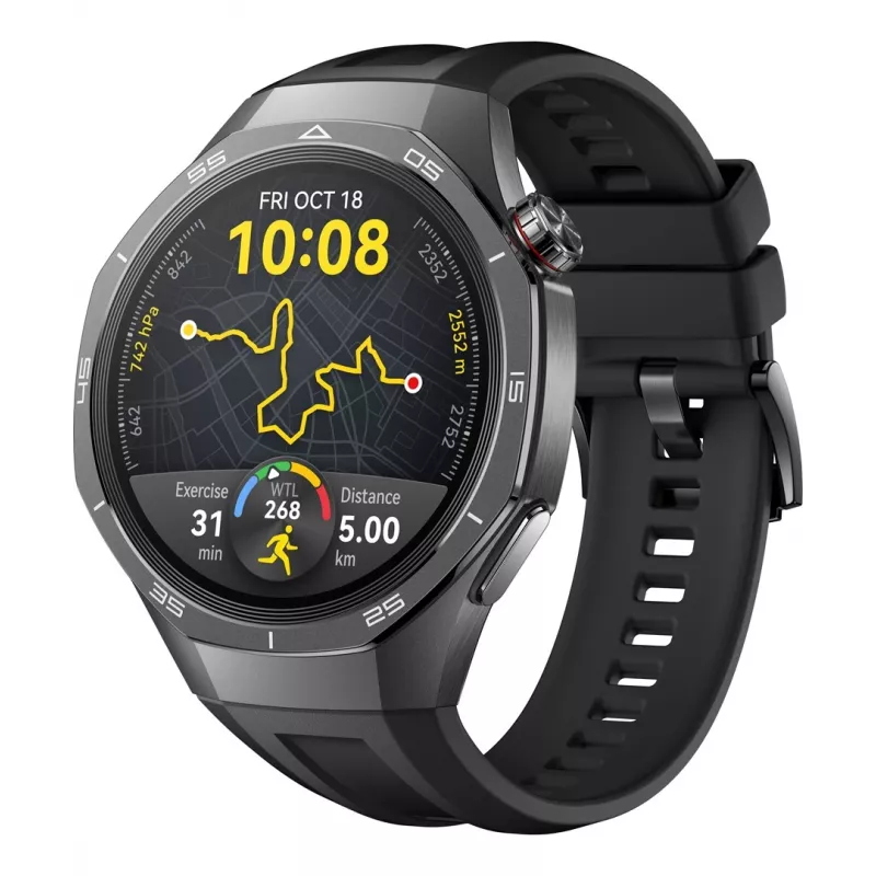 Smartwatch HUAWEI WATCH GT5 Pro 46mm — 1.43 inch AMOLED, GPS, 524 mAh, Titanium case, Black band