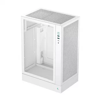 PC case DeepCool CH170 PLUS WH Midi Tower — white, tempered glass, supports micro ATX/mini-ITX, GPU up to 34.2 cm, CPU cooler height 164 mm