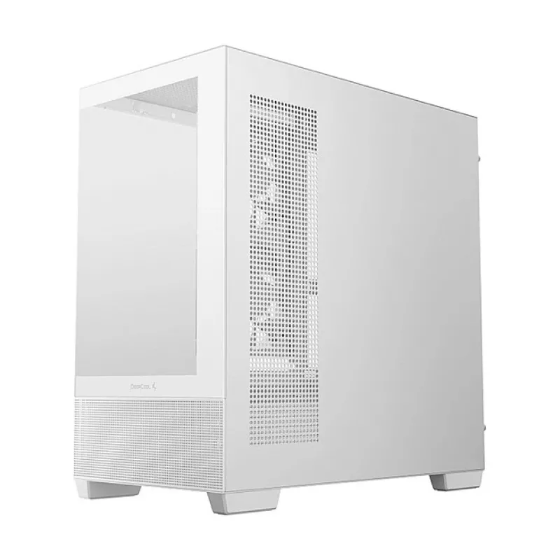 PC Midi Tower case DeepCool CG380 3F WH — White, 235×437×451 mm, supports 2.5 inch/3.5 inch, bottom PSU, 3x 120 mm fans installed