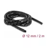 DeLOCK Spiral Hose flexible 2 m x 12 mm black Polyethylene
