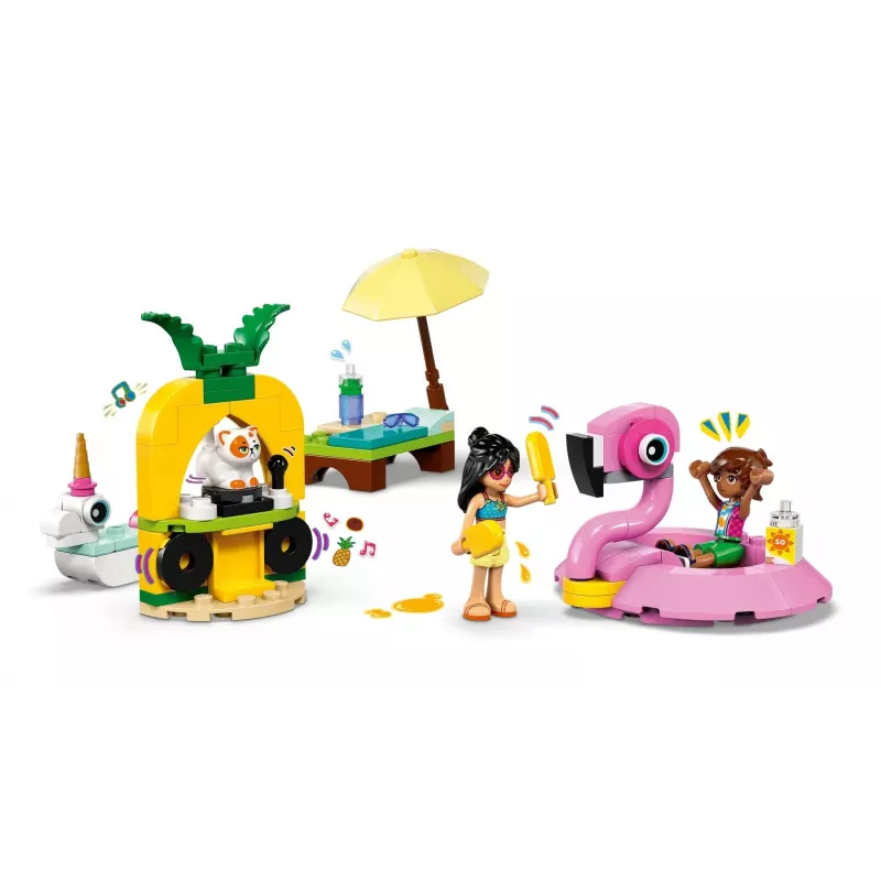 Construction toy LEGO Friends set 42658 Pool Party with Unicorn and Flamingo, characters and accessories