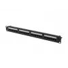 Patch panel 1U LANBERG PPUA-1024-B, 24 ports, Cat6a, U/UTP, 1U rack, depth 102 mm, metal, black