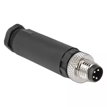 DeLOCK M8 Connector A-coded 4 pin male screw connection Black