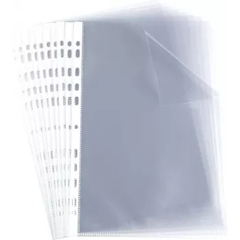 ELBA Punched Pocket, A4, PP, 0.06mm, Crystal Clear, Open Top, Euro Punching, 230 x 307mm (M970506)