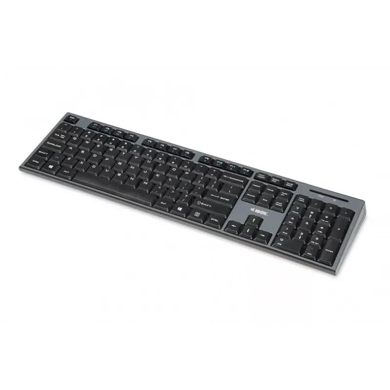 IBOX Desktop Kit Pro wireless keyboard and mouse, QWERTY full-size 104 keys, 2.4 GHz, 1200 DPI, black
