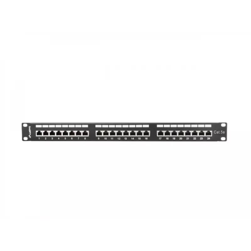 Lanberg PPS5-1024-B 24-Port Cat5e Shielded Patch Panel 1U 19 inch Rack Mount Black